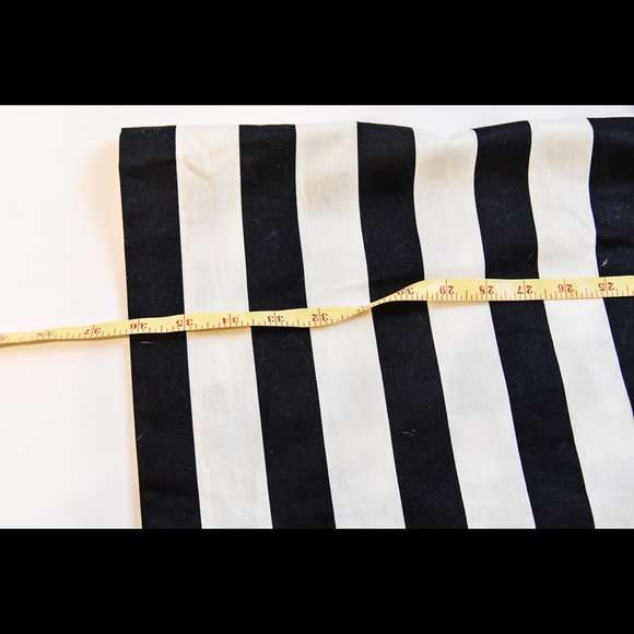 Maggy London Black White Dress size Large as new Bold Stripe Cotton pockets - Picture 5 of 6